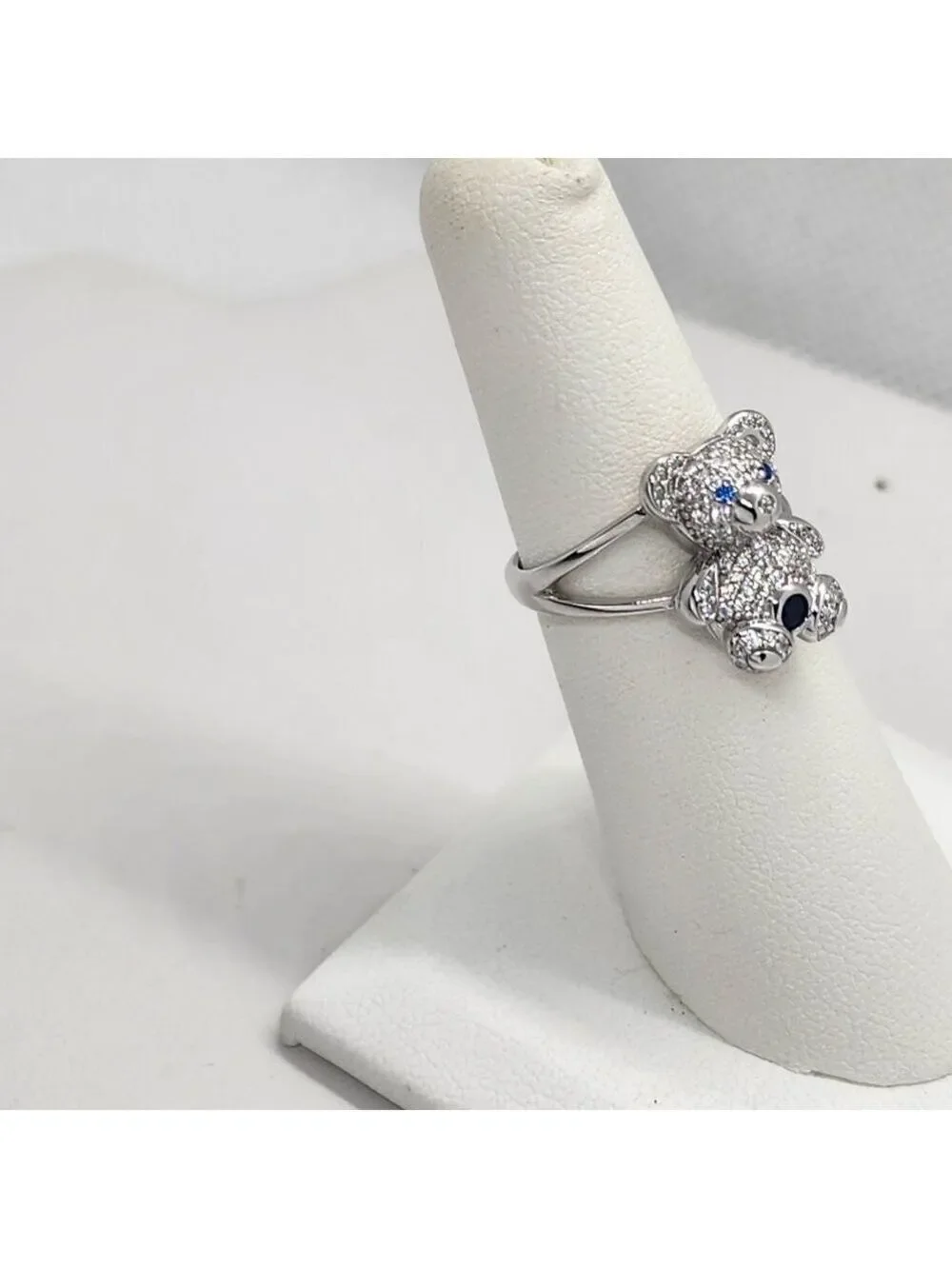 Brand New Sterling Silver 925 Teddy Bear Ring